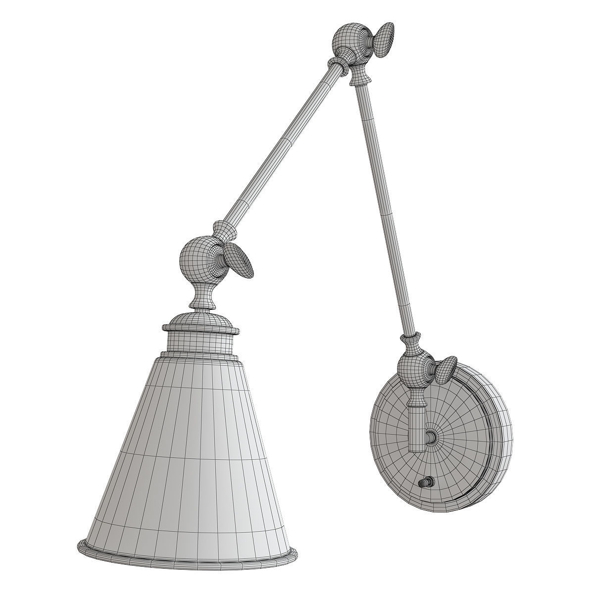 Morland Adjustable Wall Sconce Low-poly 3D model_1