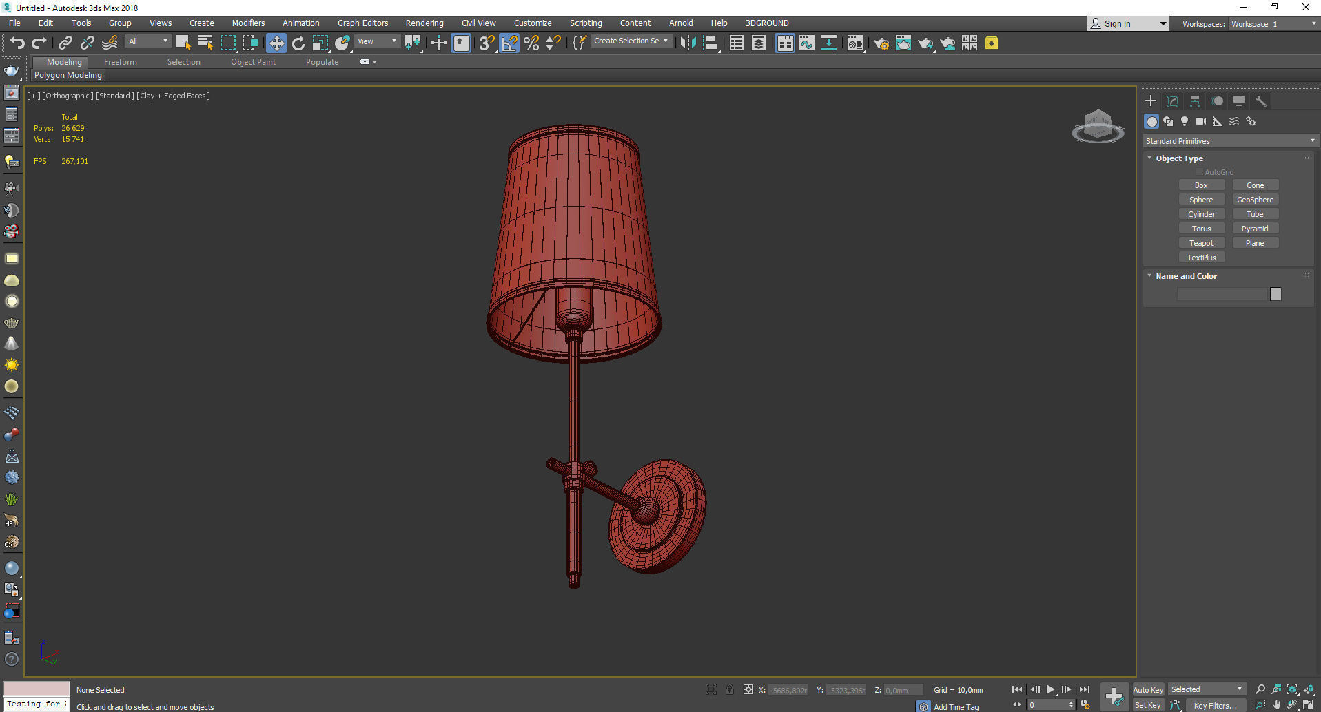 Bryant Decorative Wall Sconce Low-poly 3D model_3