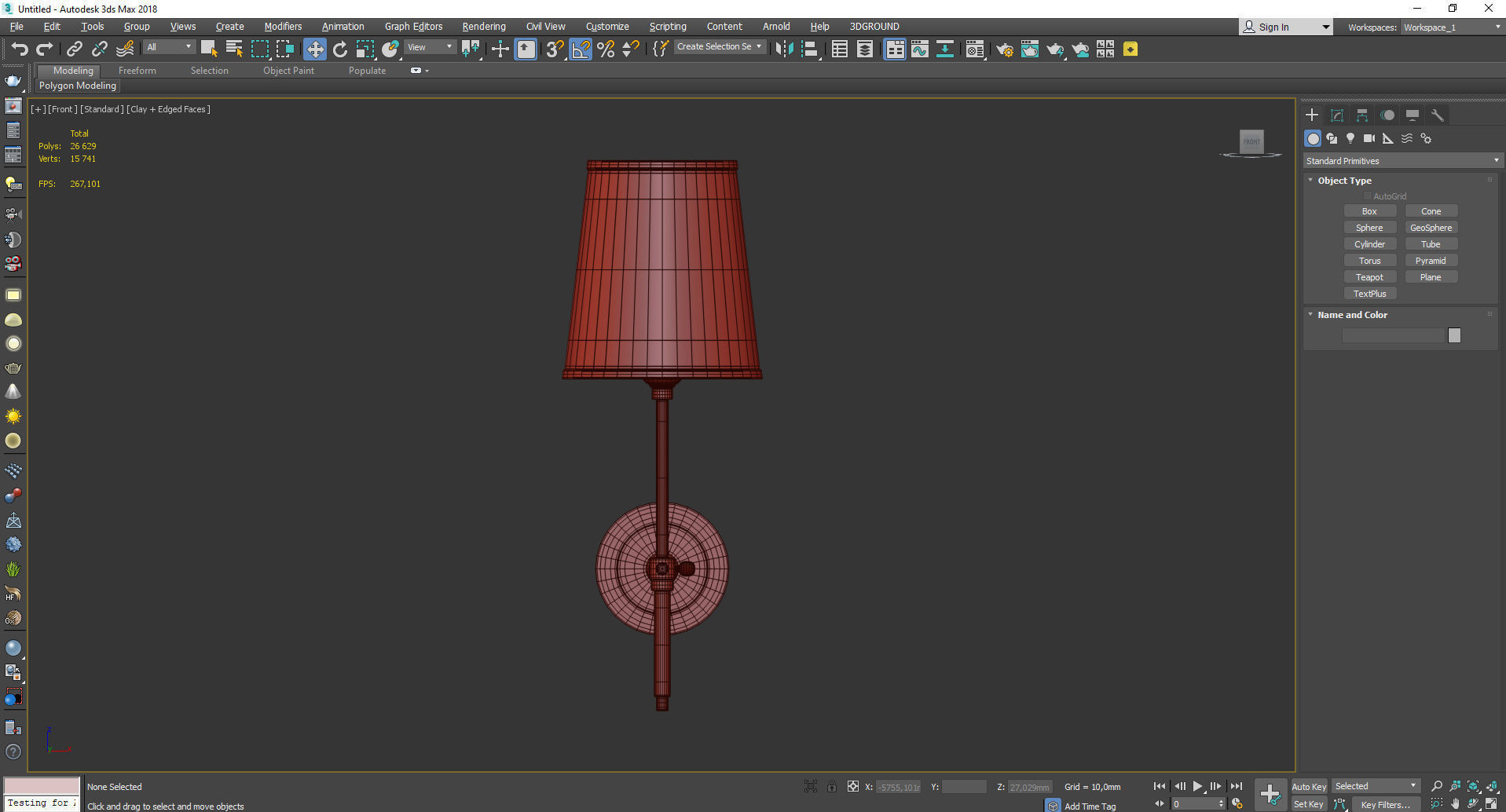 Bryant Decorative Wall Sconce Low-poly 3D model_2