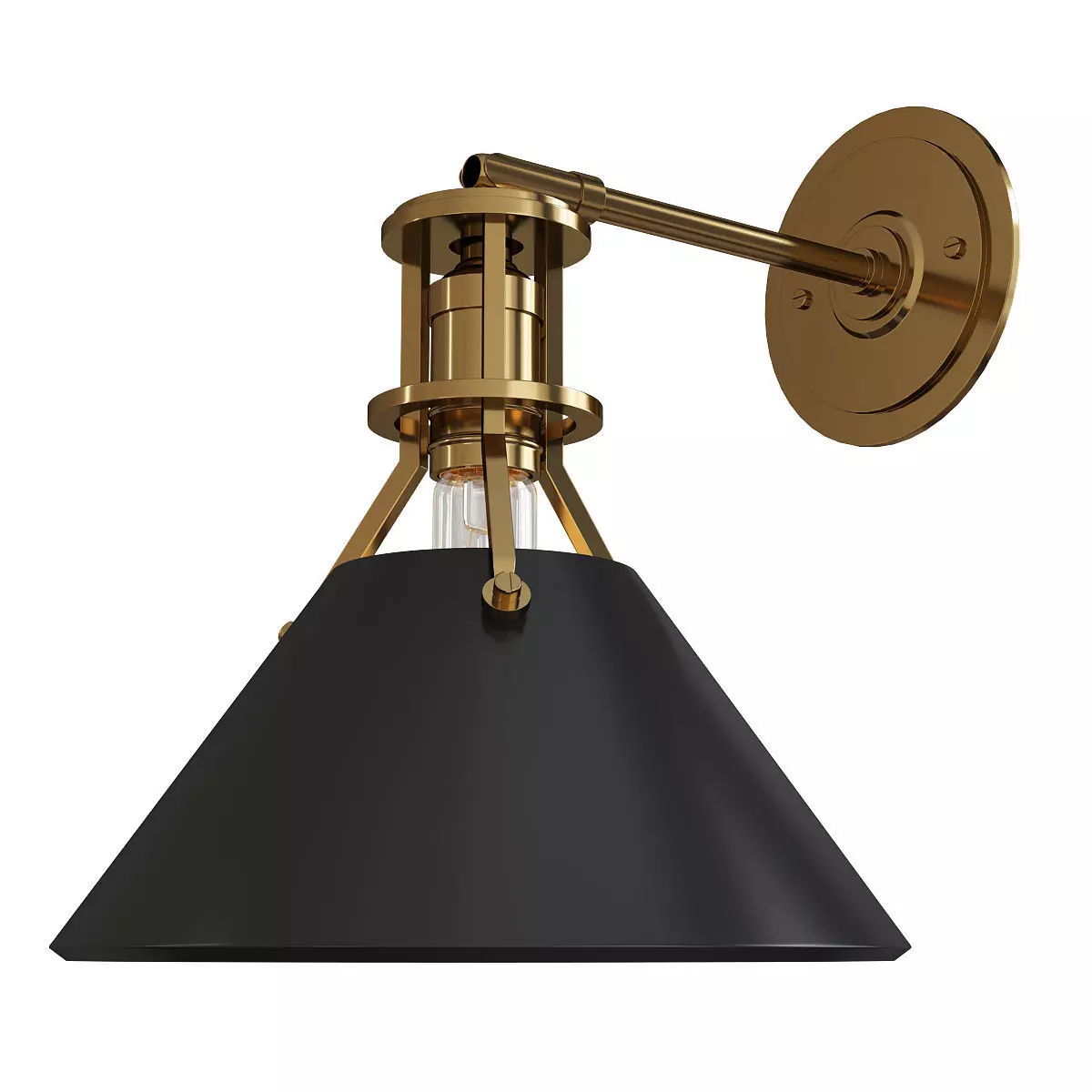 Painted Wall Sconce Low-poly 3D model_0