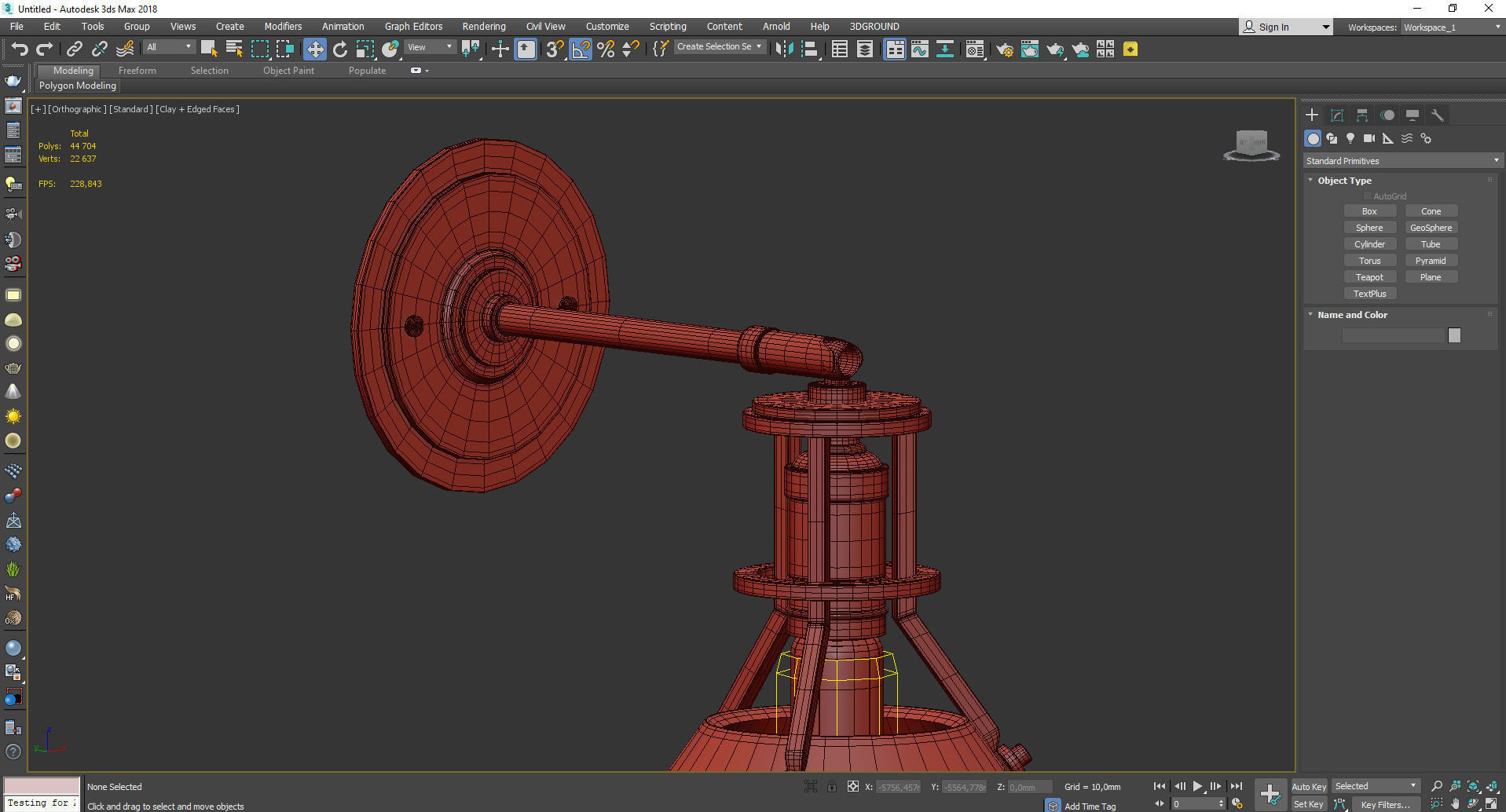 Painted Wall Sconce Low-poly 3D model_4