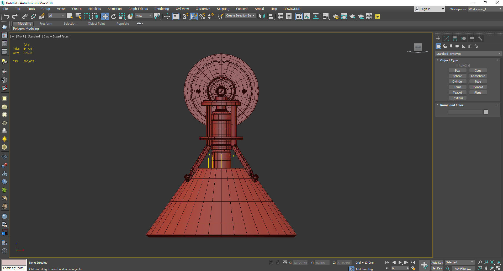 Painted Wall Sconce Low-poly 3D model_2