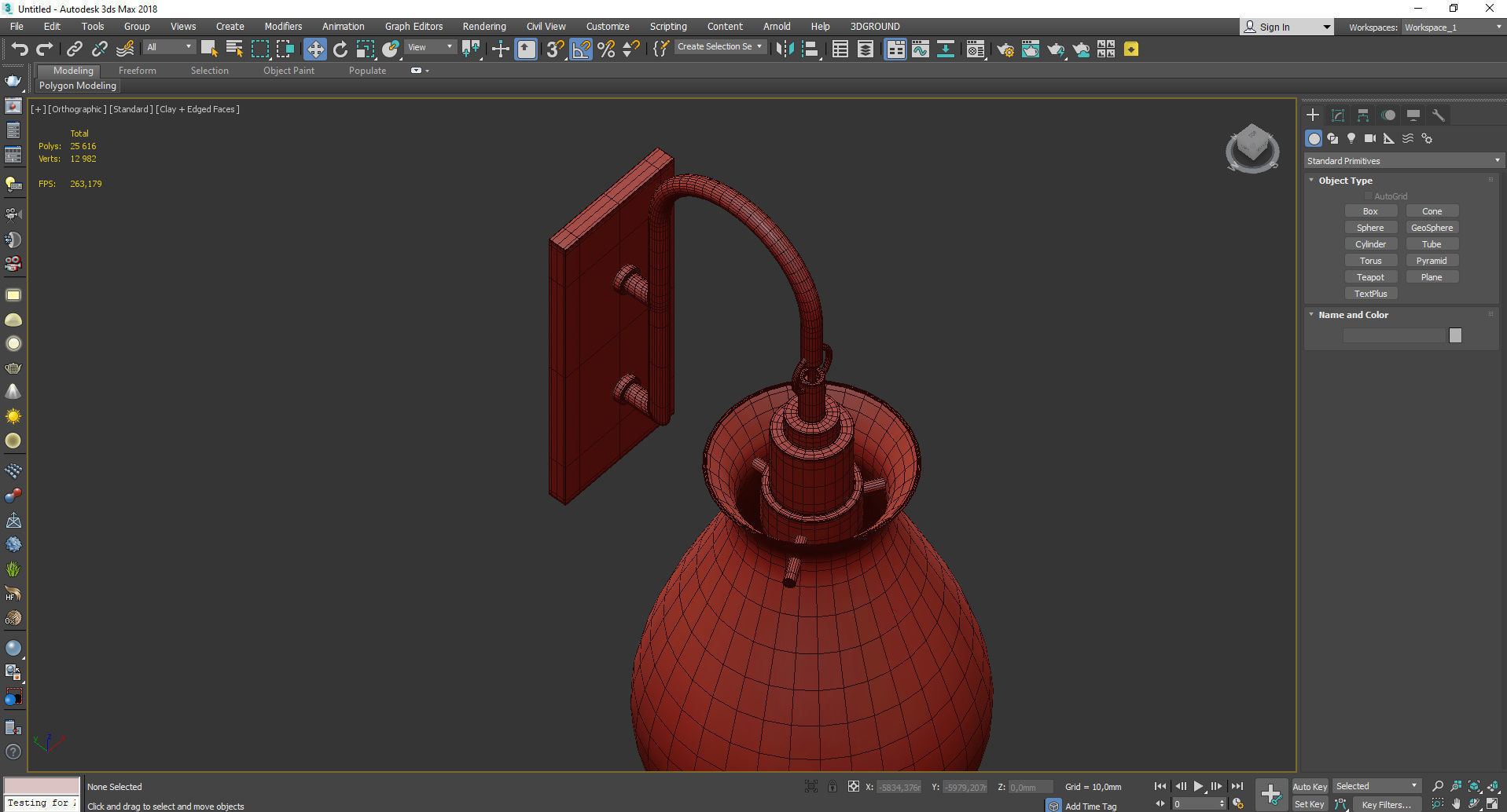 Ivy LED Wall Sconce Low-poly 3D model_4