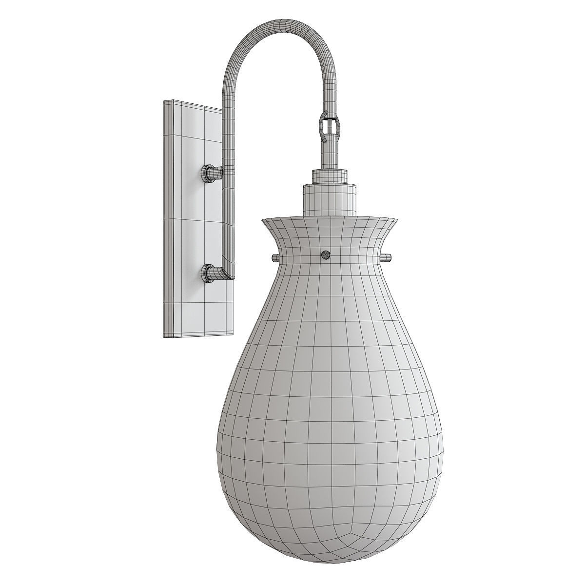 Ivy LED Wall Sconce Low-poly 3D model_1