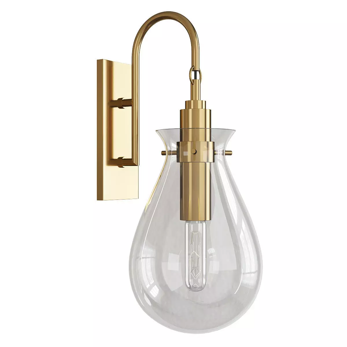 Ivy LED Wall Sconce Low-poly 3D model_0