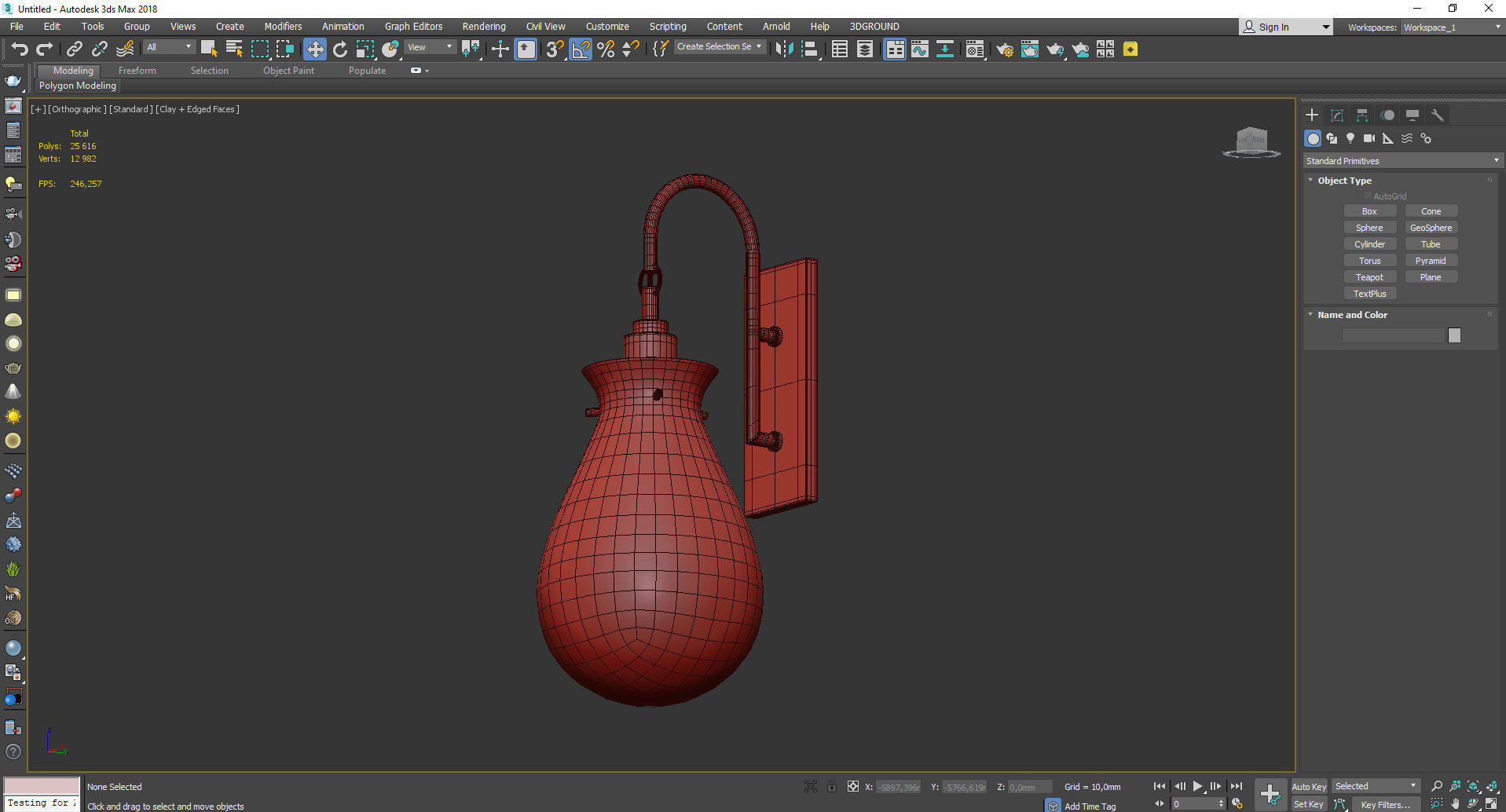 Ivy LED Wall Sconce Low-poly 3D model_3