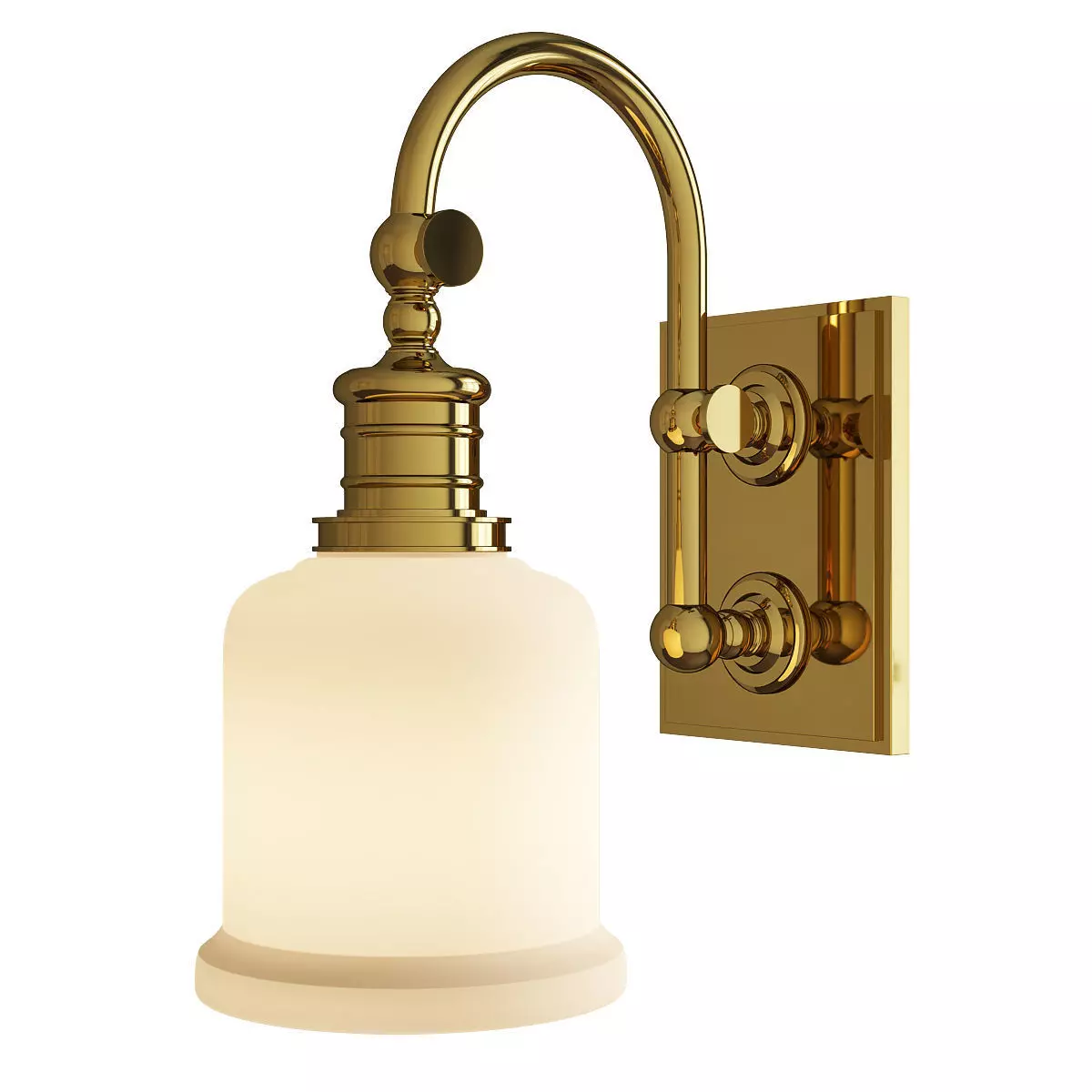 Keswick 1 Light Wall Sconce Low-poly 3D model_0