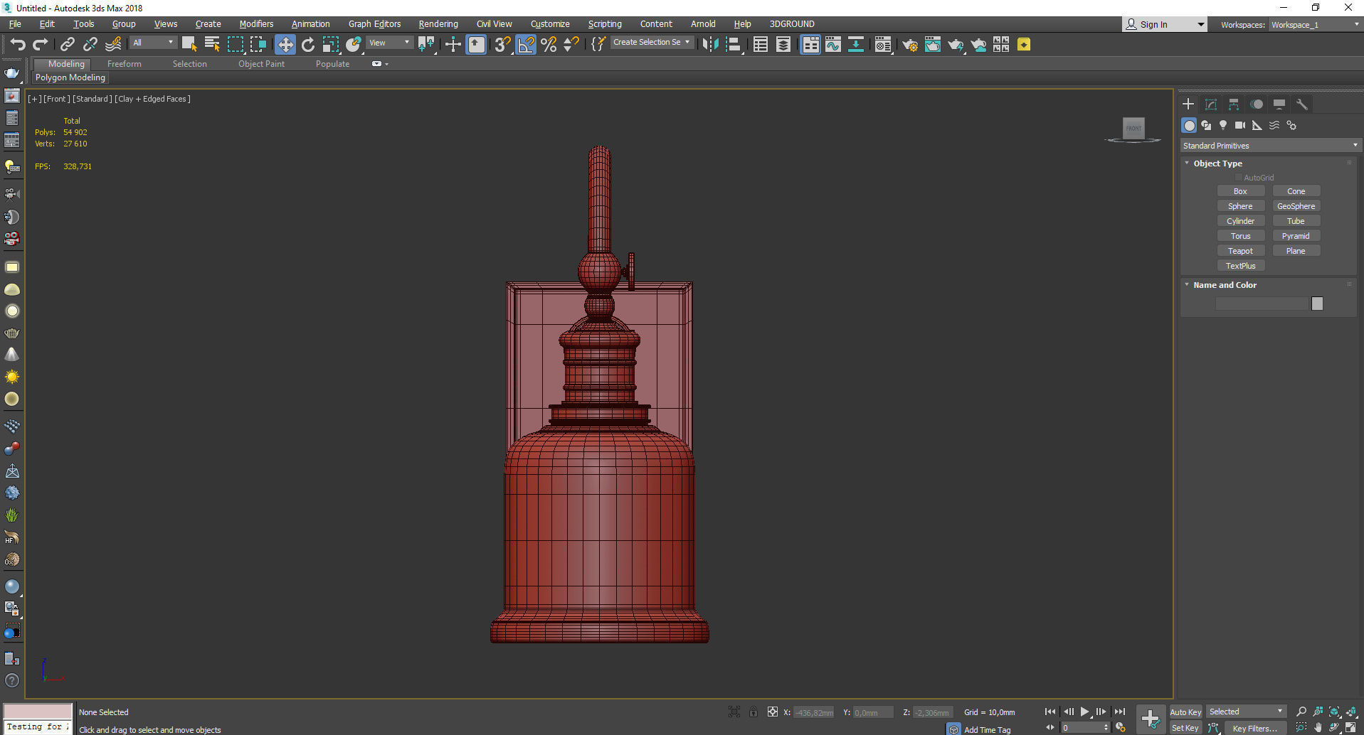 Keswick 1 Light Wall Sconce Low-poly 3D model_2