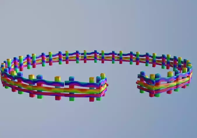 colorful round fence