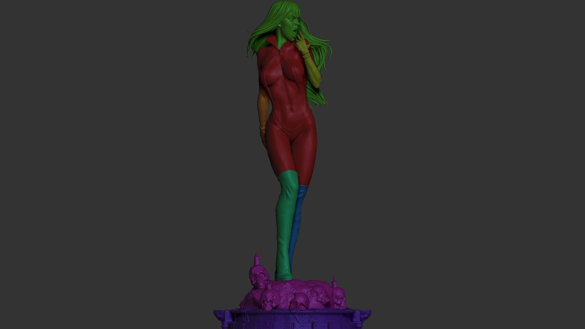 Vampirella 3D Print dc comics - devil woman statue 3D print model_9
