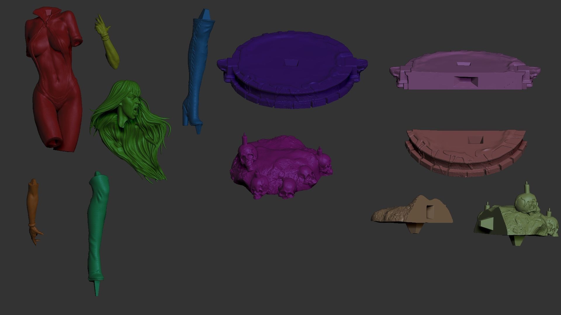 Vampirella 3D Print dc comics - devil woman statue 3D print model_10