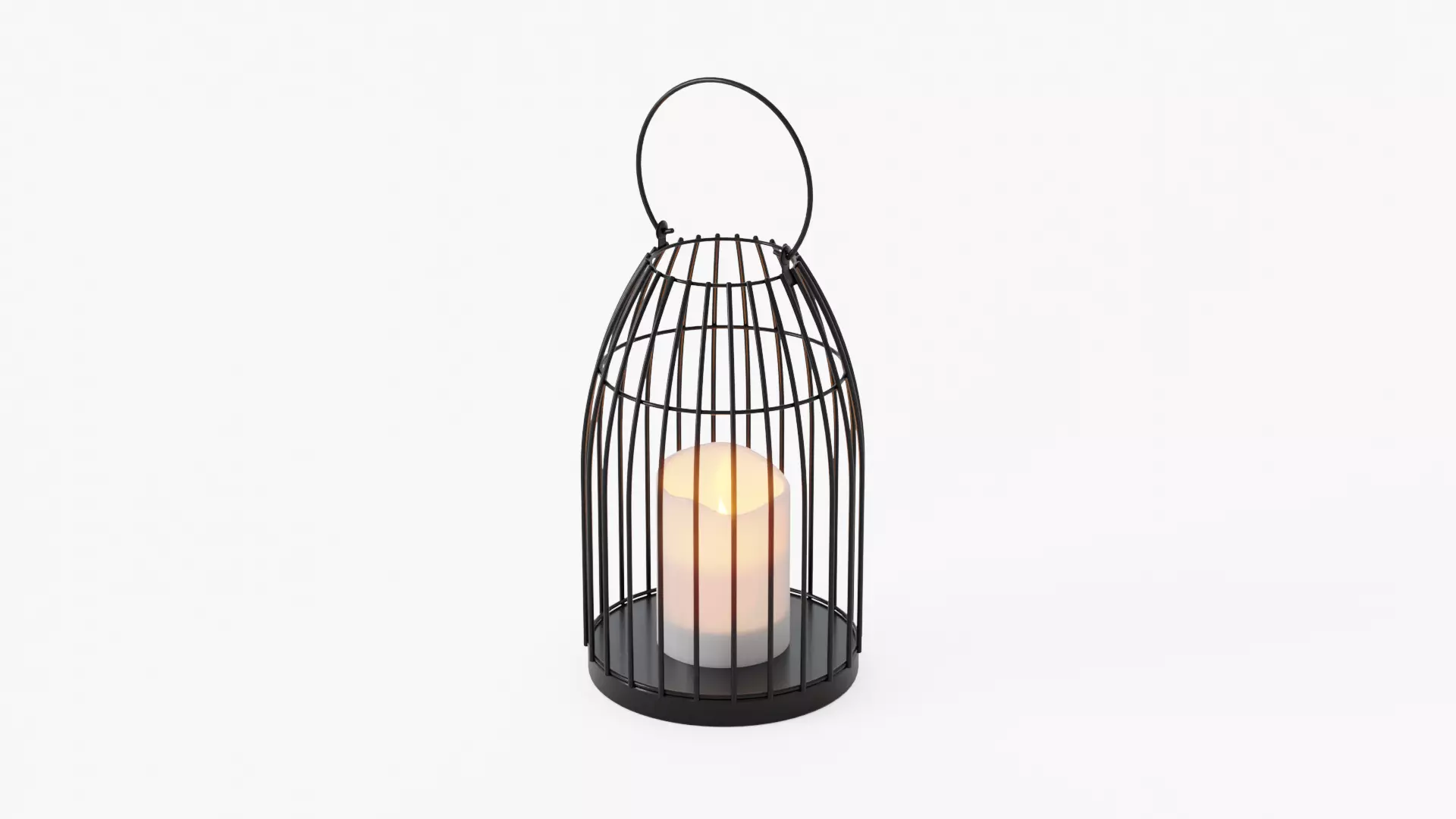 lantern03 caged lantern with candle inside 3D model_0