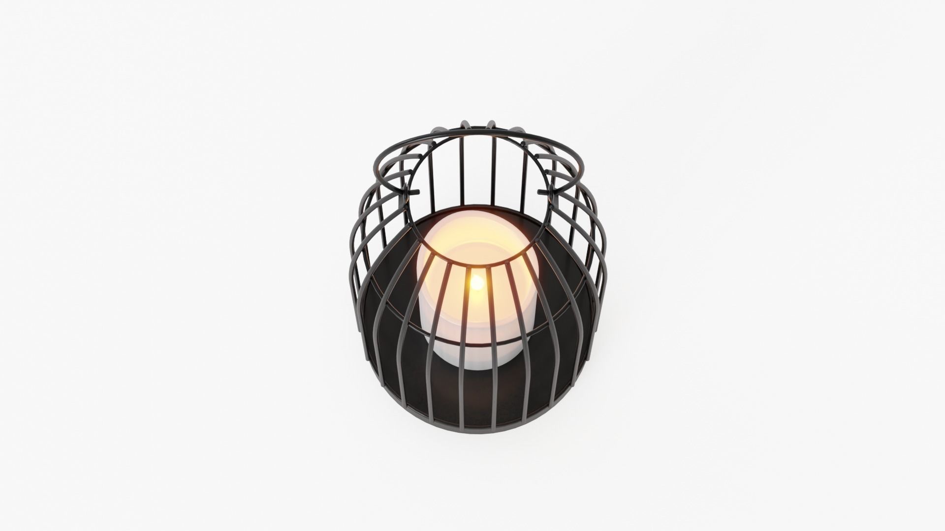 lantern03 caged lantern with candle inside 3D model_2