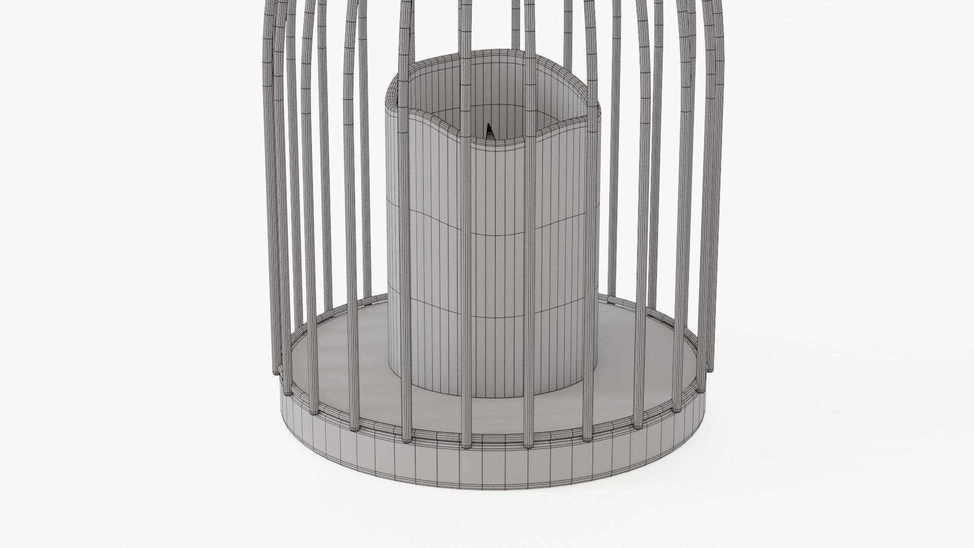 lantern03 caged lantern with candle inside 3D model_9