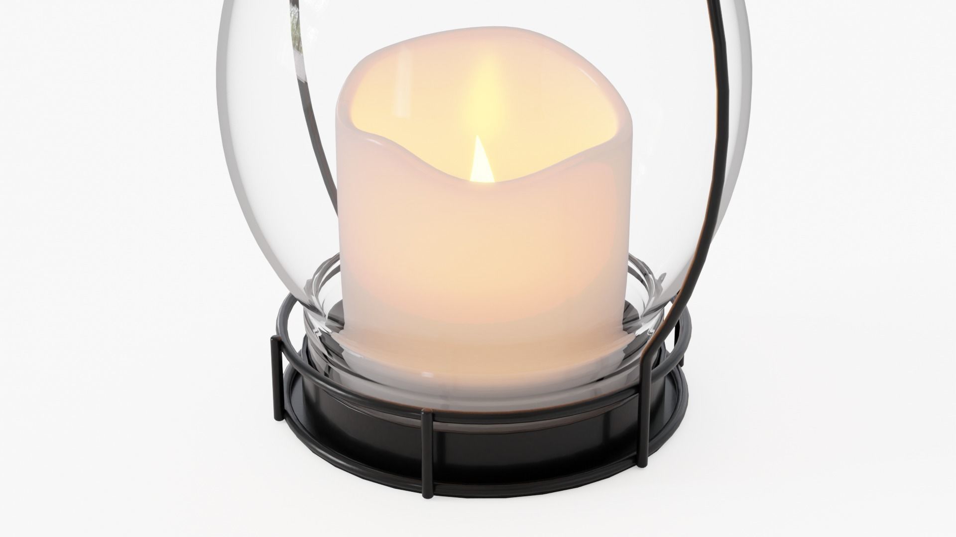 lantern04 candle in glass lantern 3D model_4