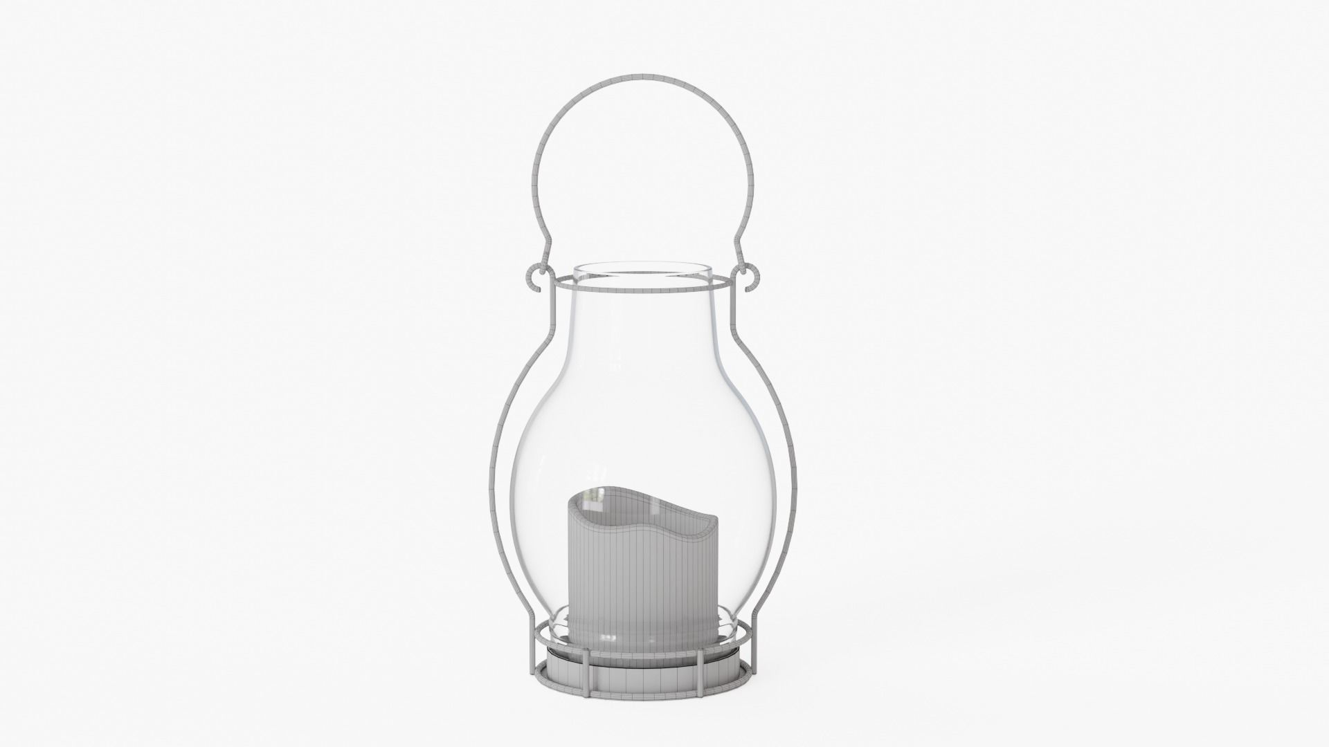 lantern04 candle in glass lantern 3D model_6