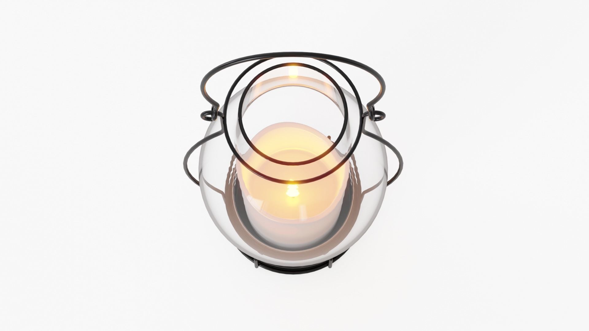 lantern04 candle in glass lantern 3D model_2