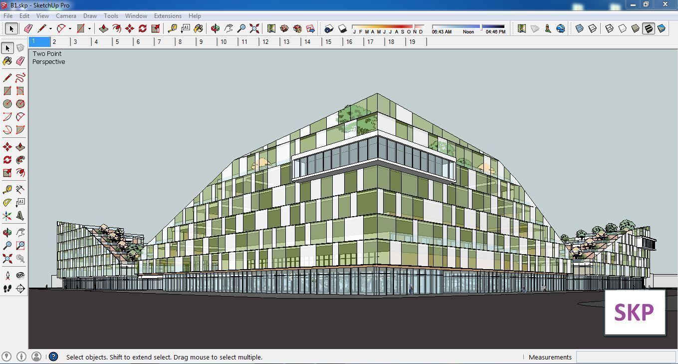 Sketchup Complex B1 3D model_1