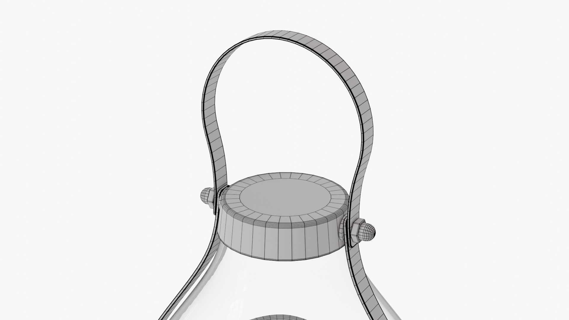 lantern05 glass lantern with candle inside 3D model_8