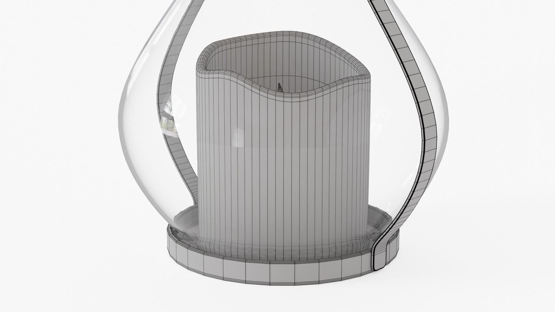 lantern05 glass lantern with candle inside 3D model_9