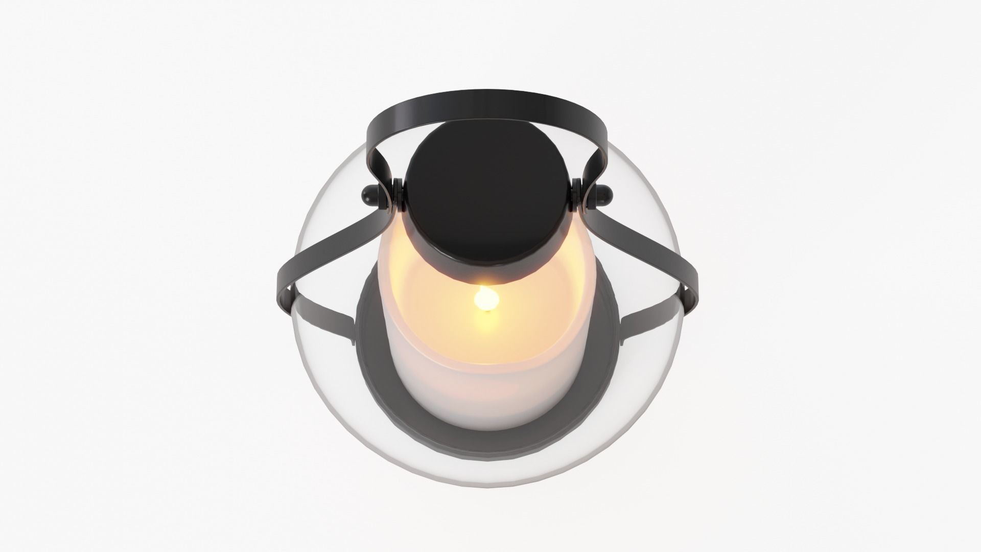 lantern05 glass lantern with candle inside 3D model_2