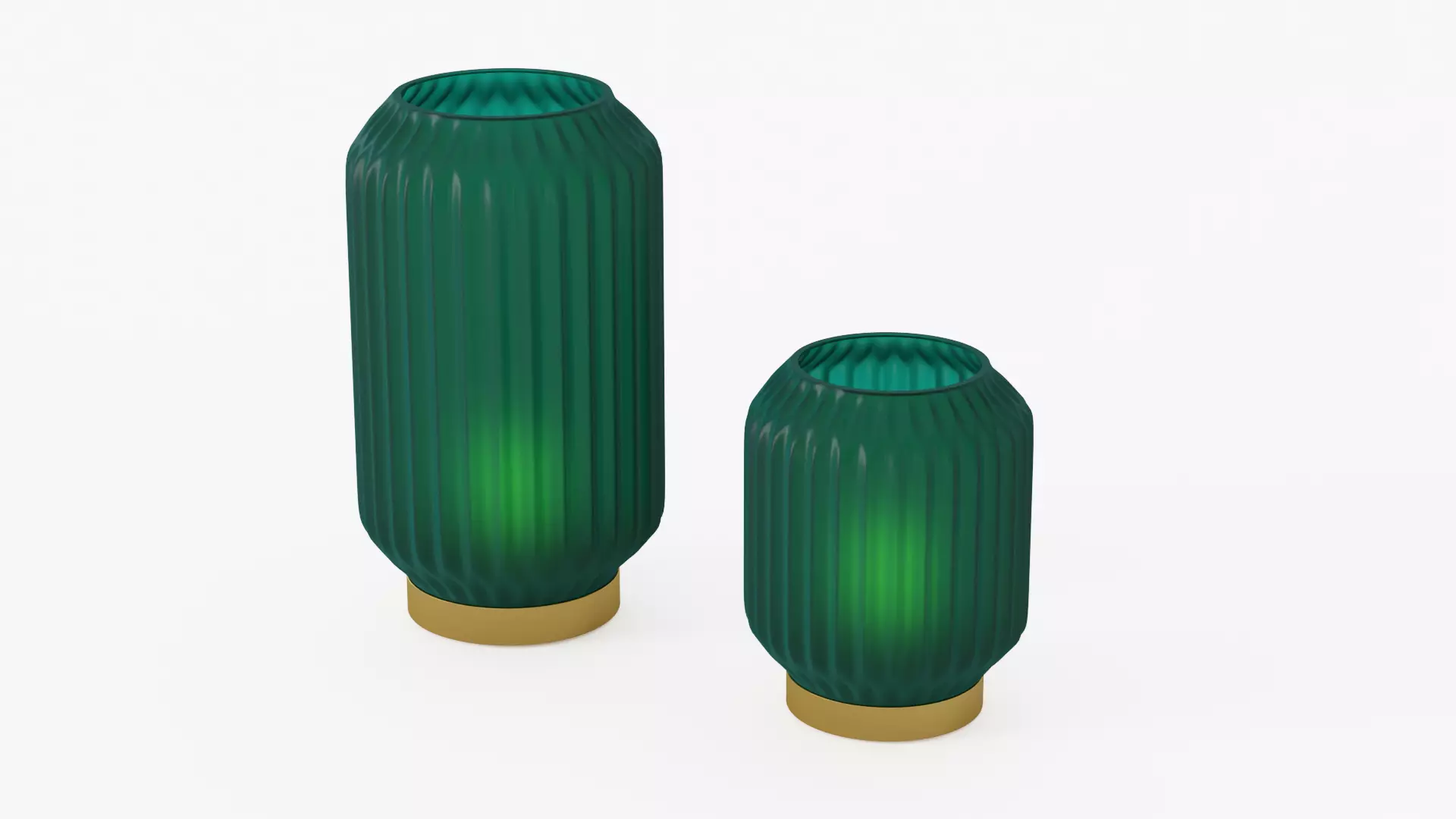 lantern08 emerald glass vases 3D model_0