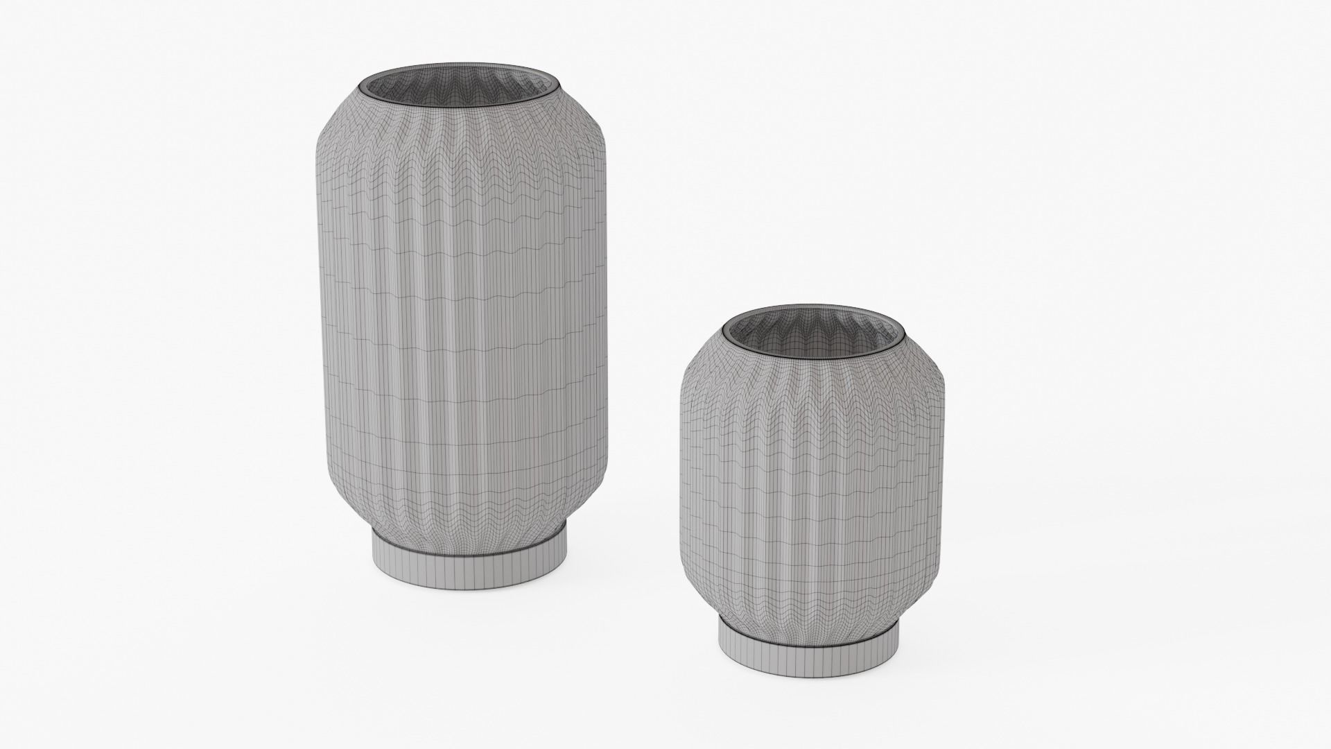 lantern08 emerald glass vases 3D model_5