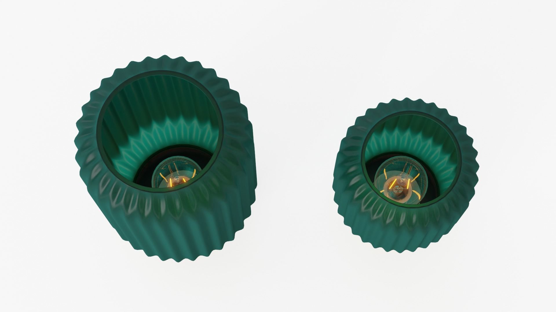 lantern08 emerald glass vases 3D model_2