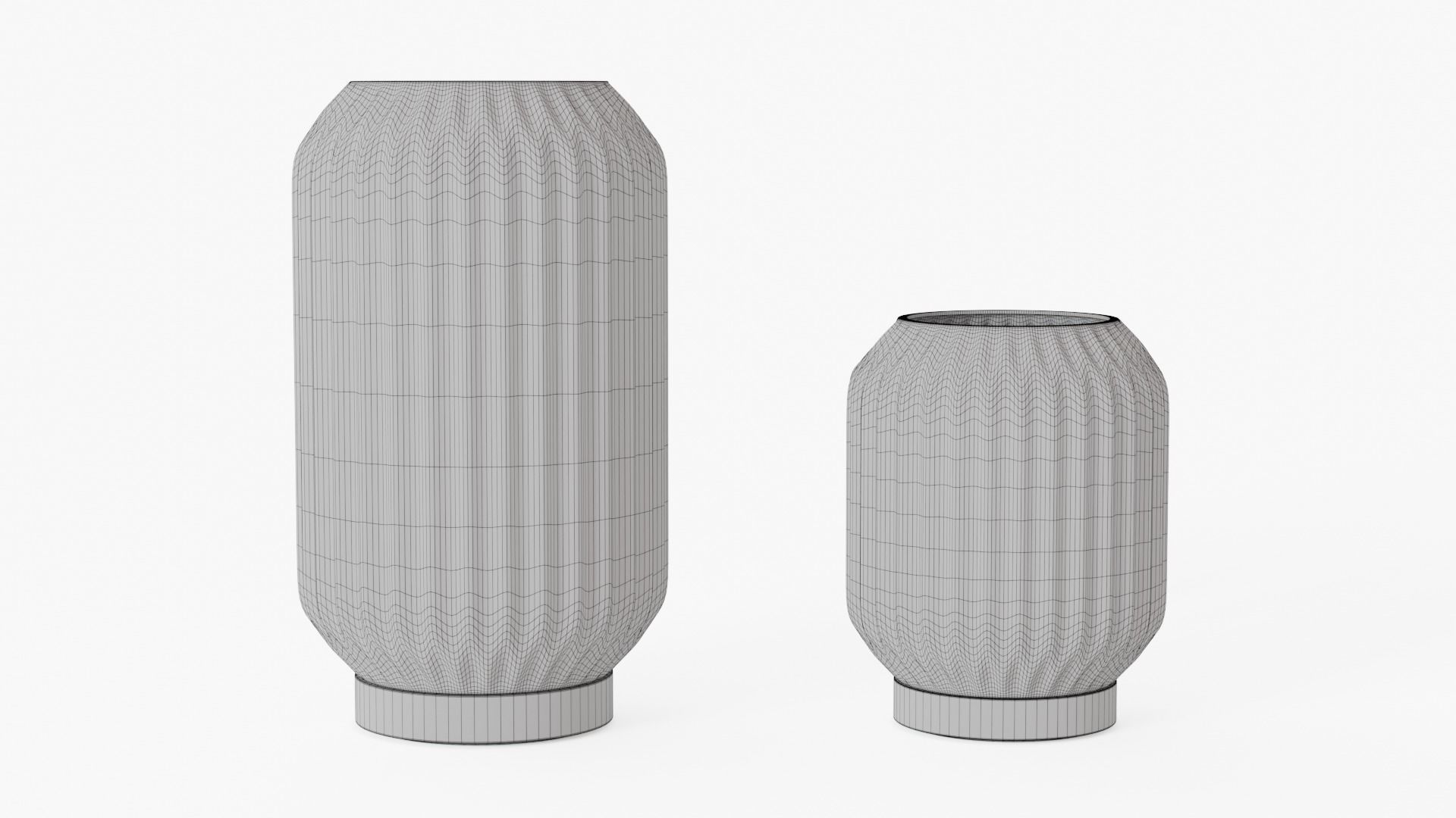 lantern08 emerald glass vases 3D model_6