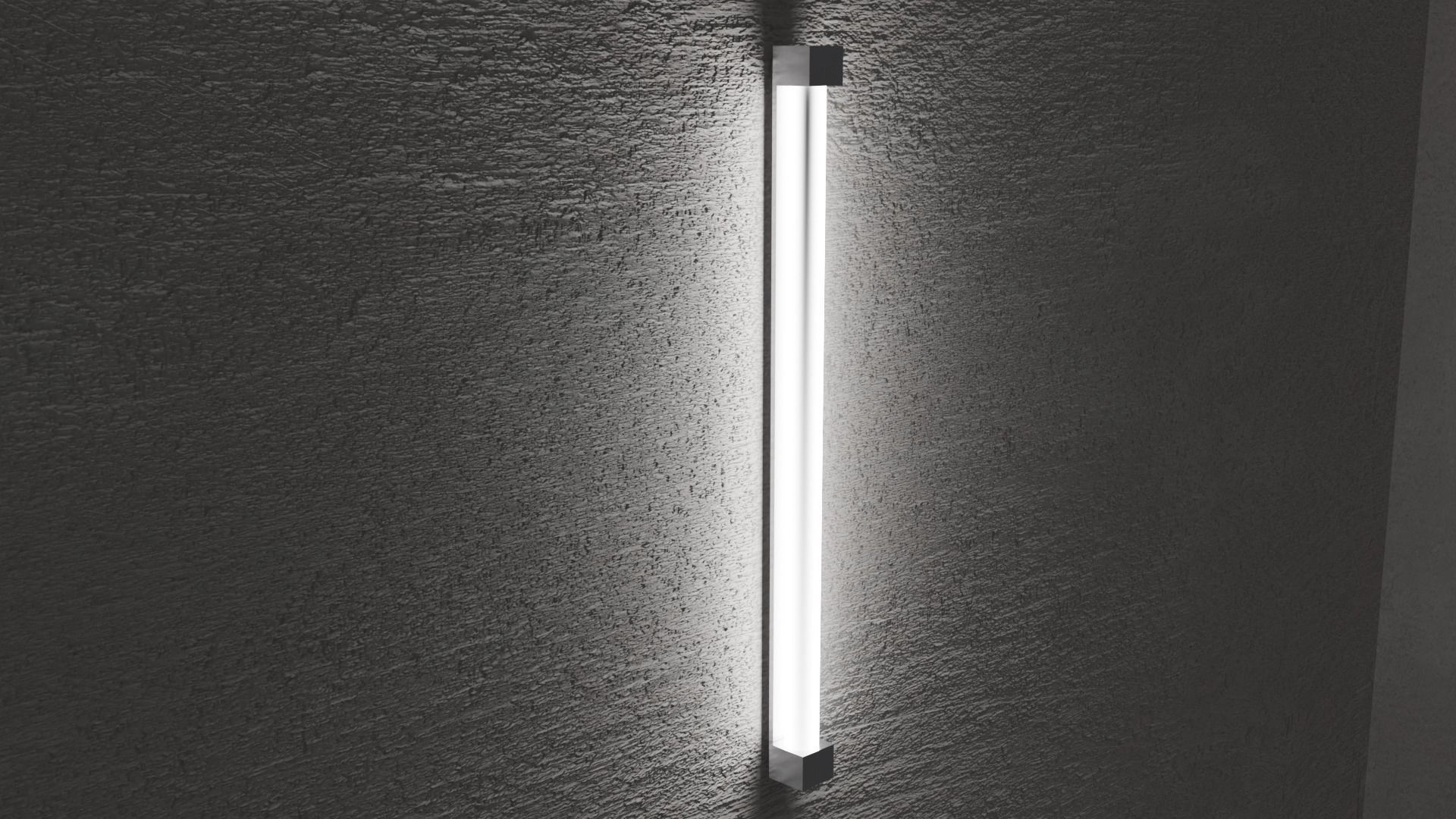 Fluorescent Tube Model Low-poly 3D model_1