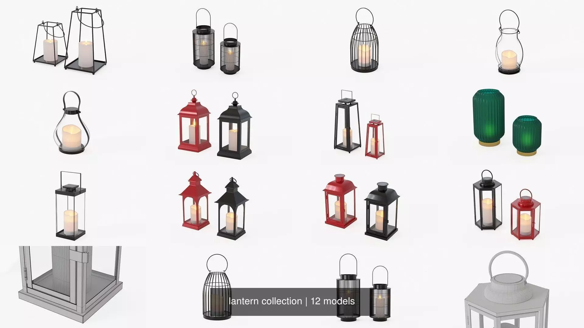 lantern collection candle in glass _1