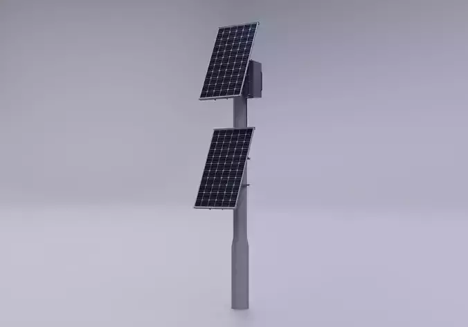 Tall Solar Panel 3D model