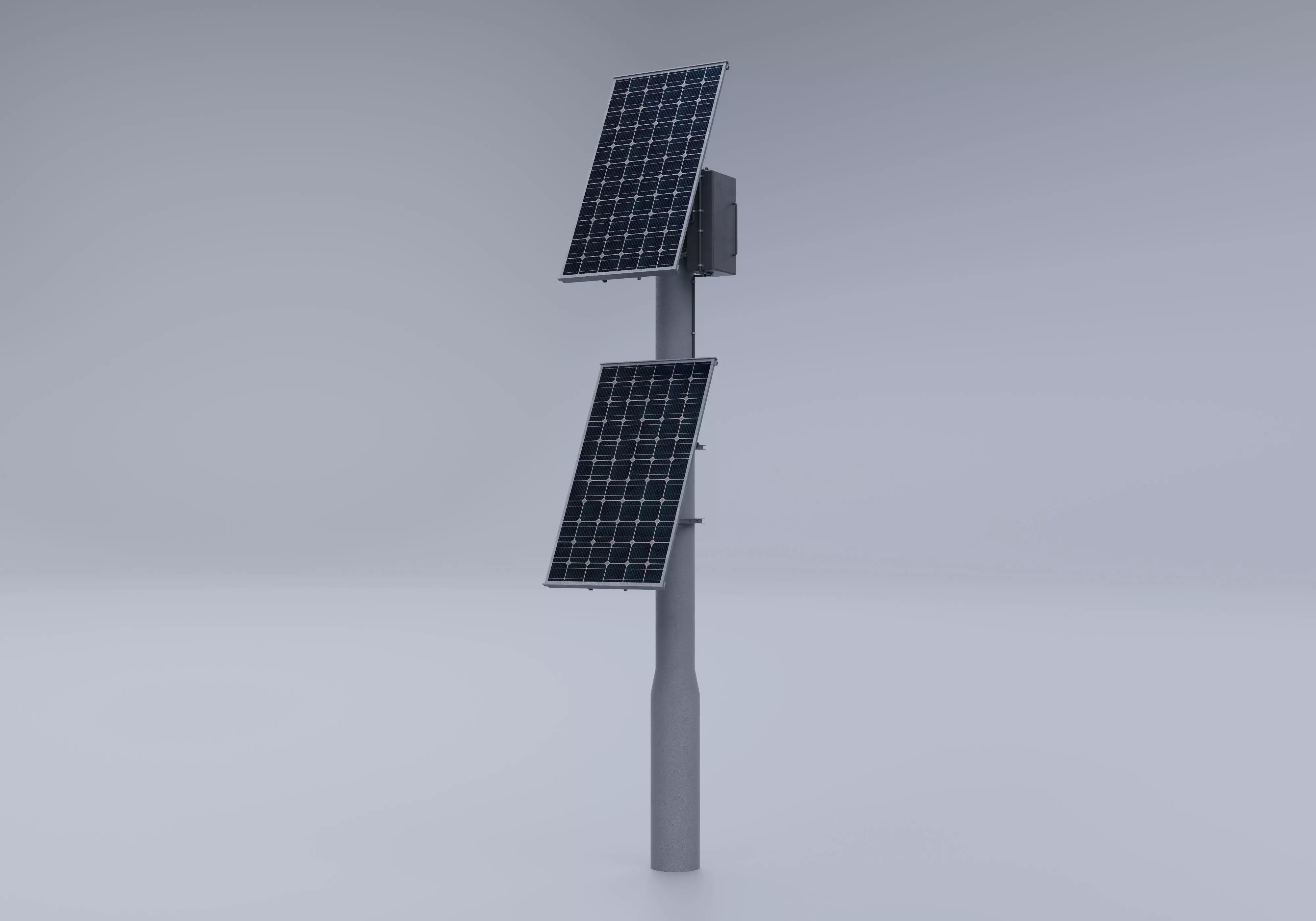 Tall Solar Panel 3D model_0