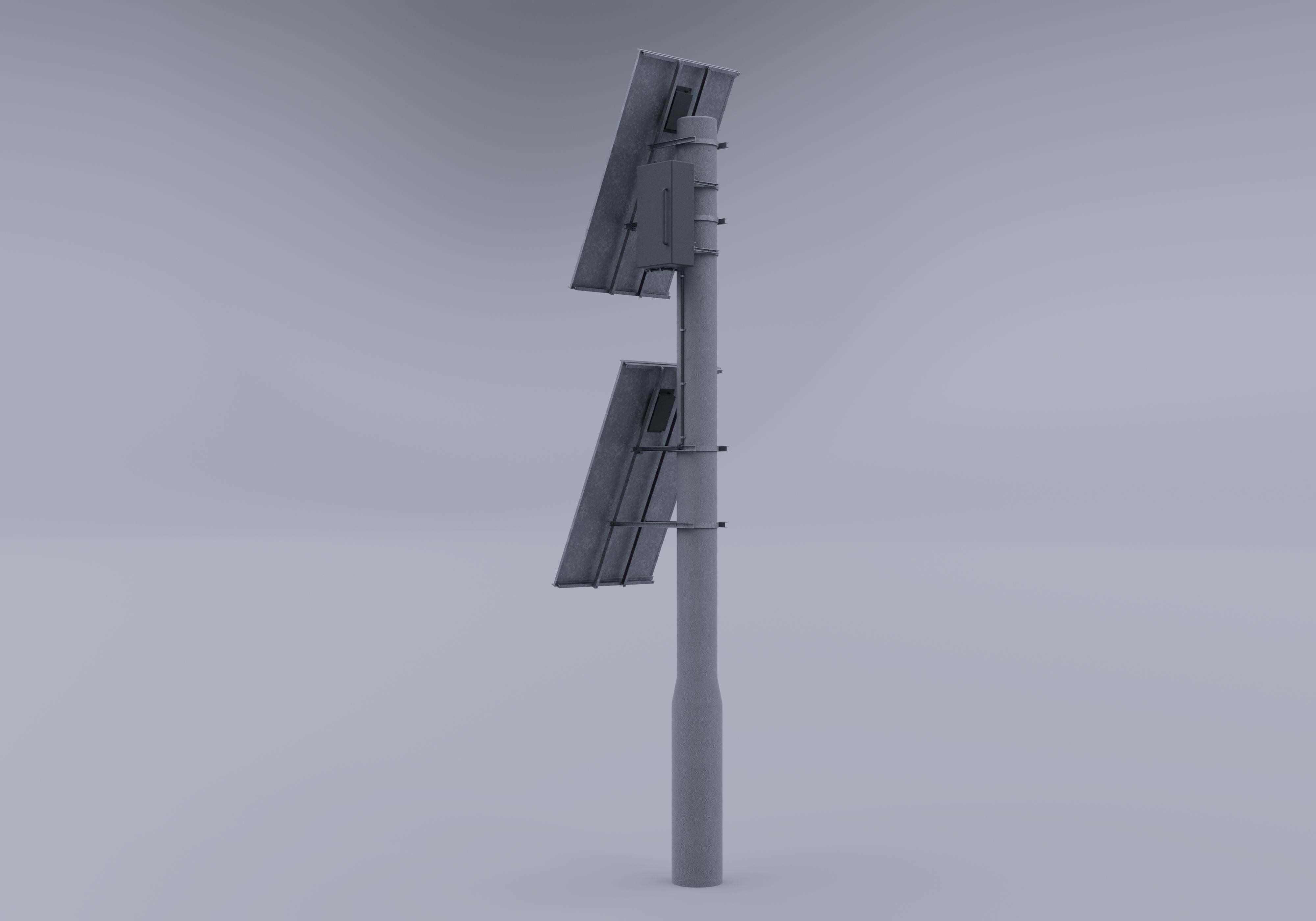 Tall Solar Panel 3D model_1