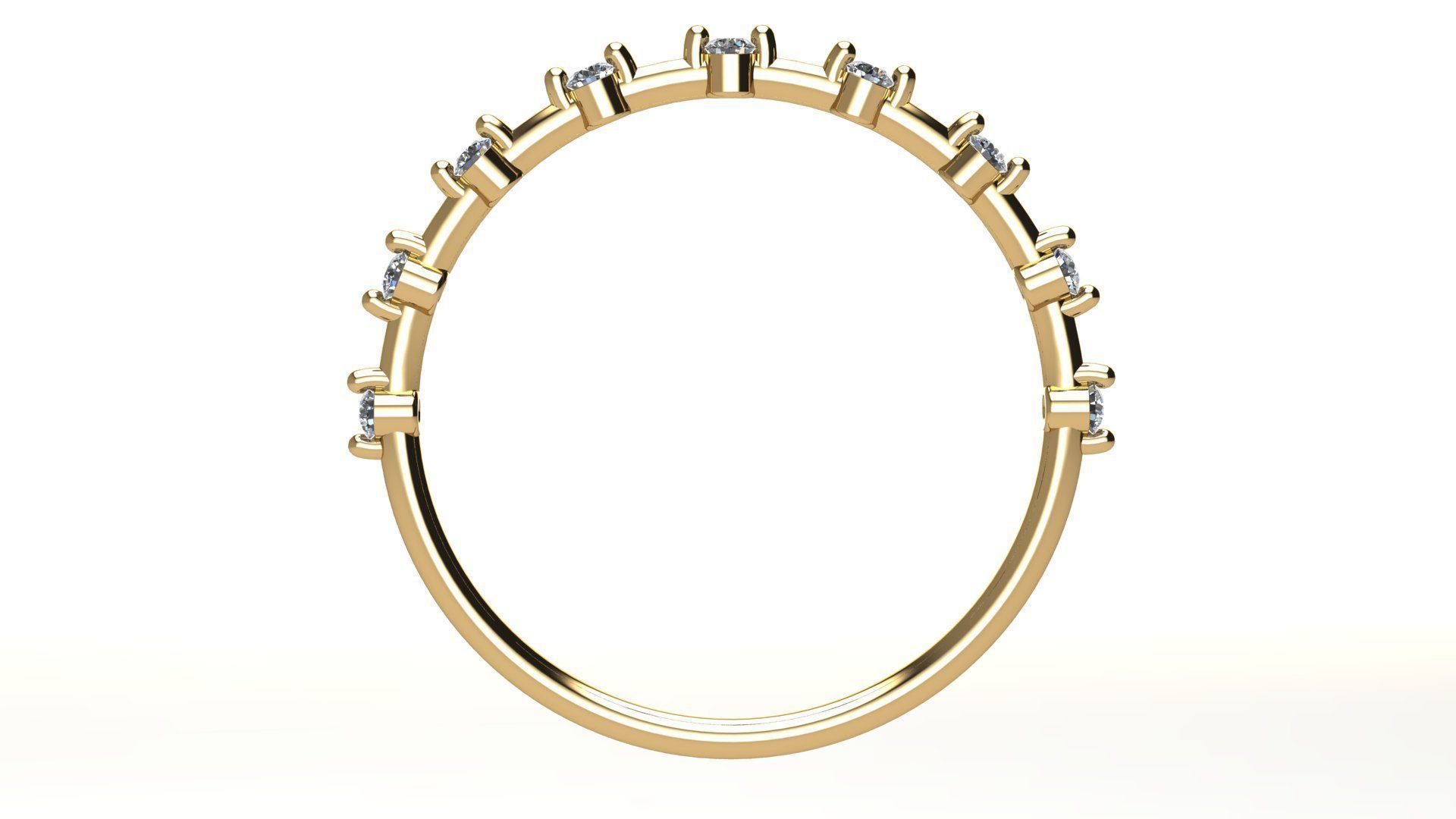 Elegant Diamond Distance Band 3D print model_4