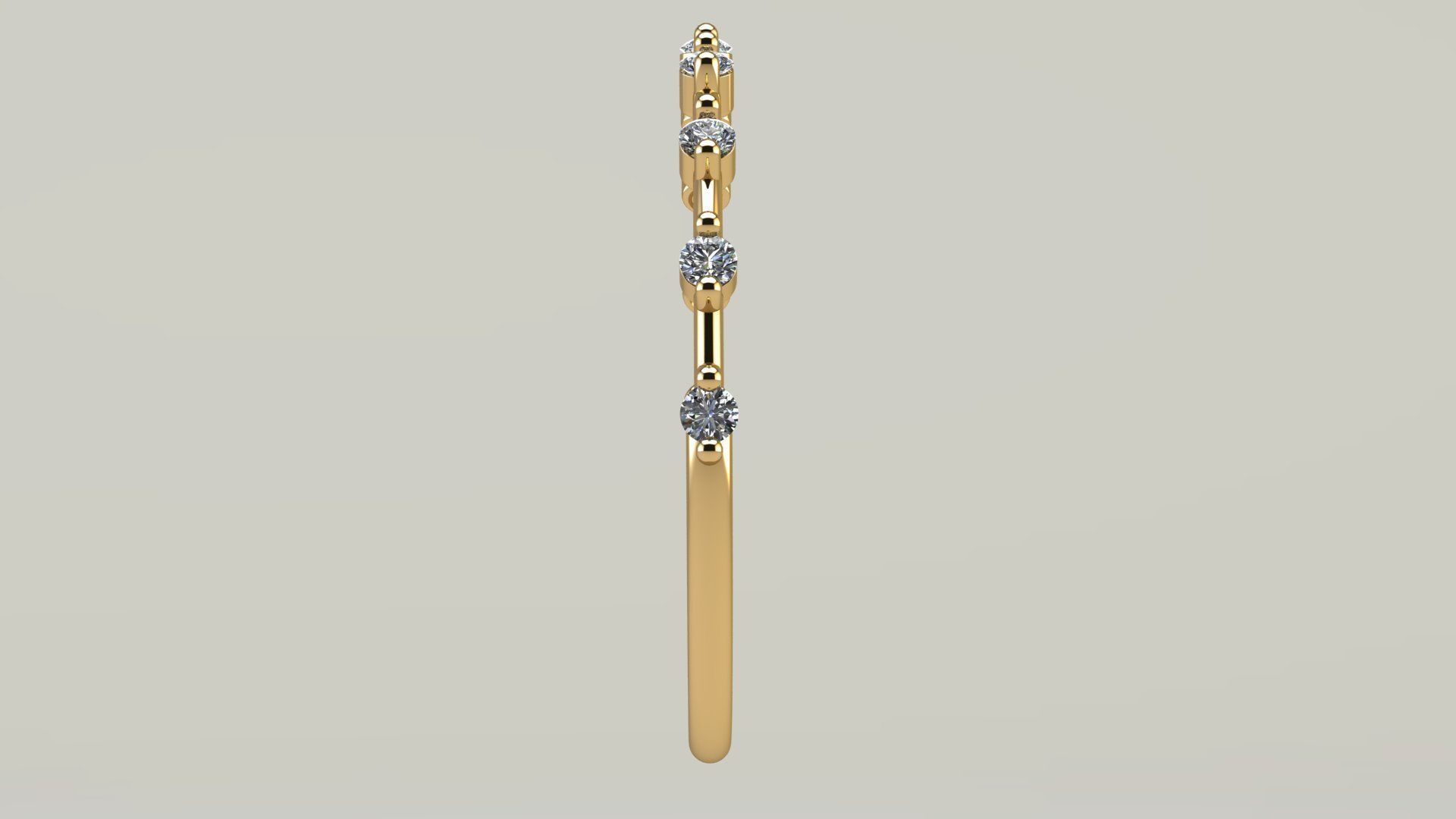 Elegant Diamond Distance Band 3D print model_5