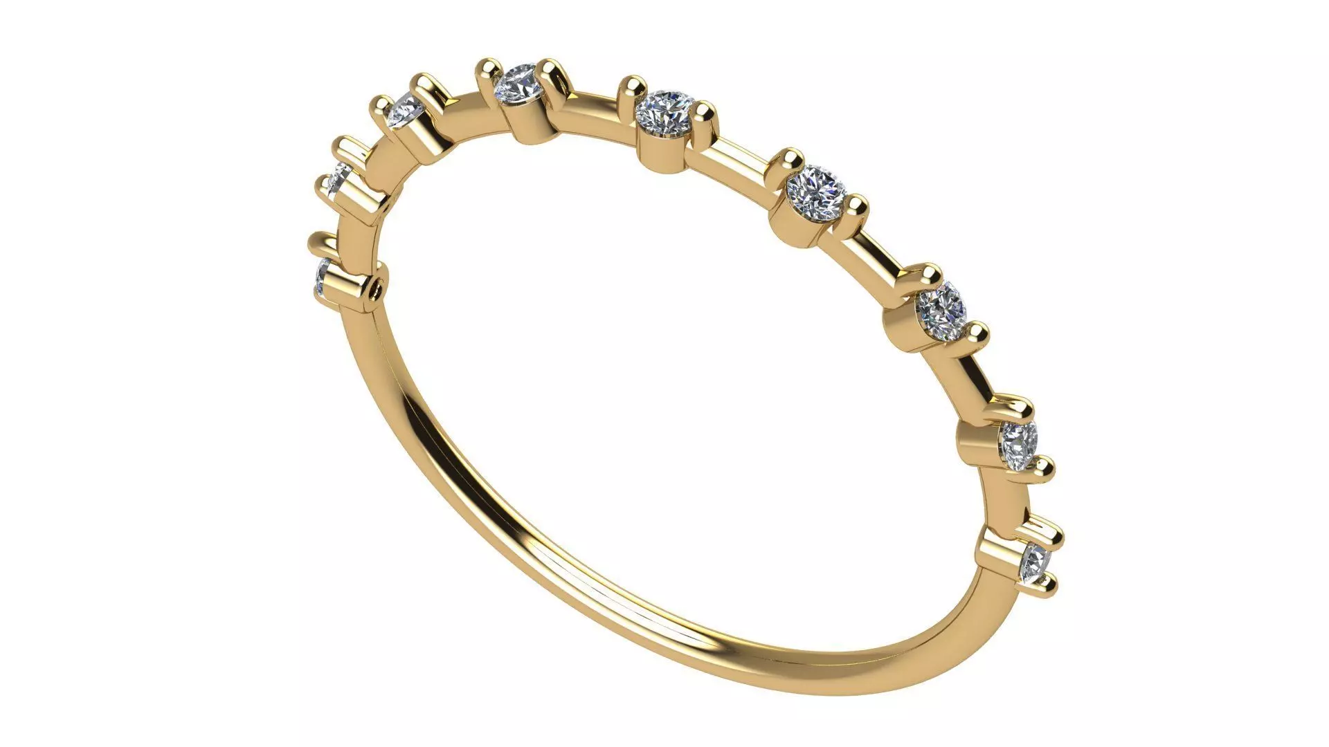 Elegant Diamond Distance Band 3D print model_0