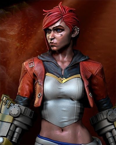 Vi 3D Print armored figure 3D print model