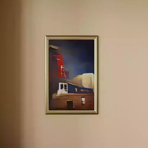 Framed Painting Hopper Style 2