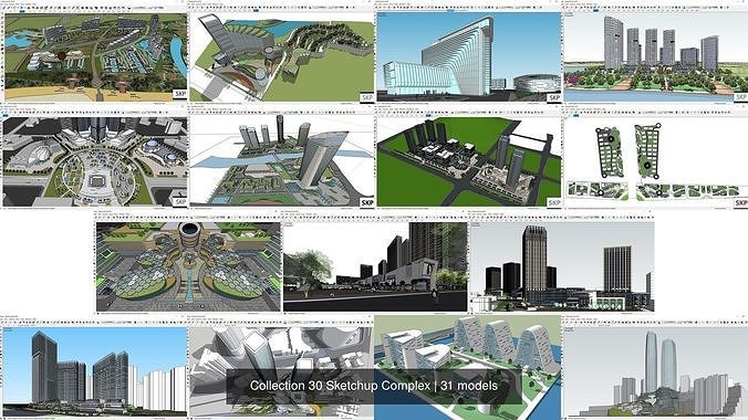 Collection 30 Sketchup Complex 3D Model Pack 3