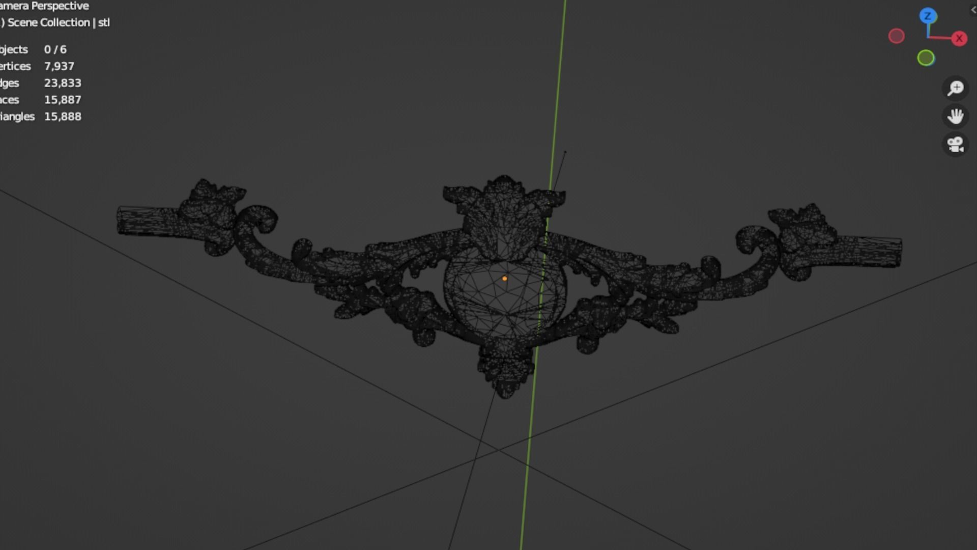 Classic decor ornament 144 3D model_5