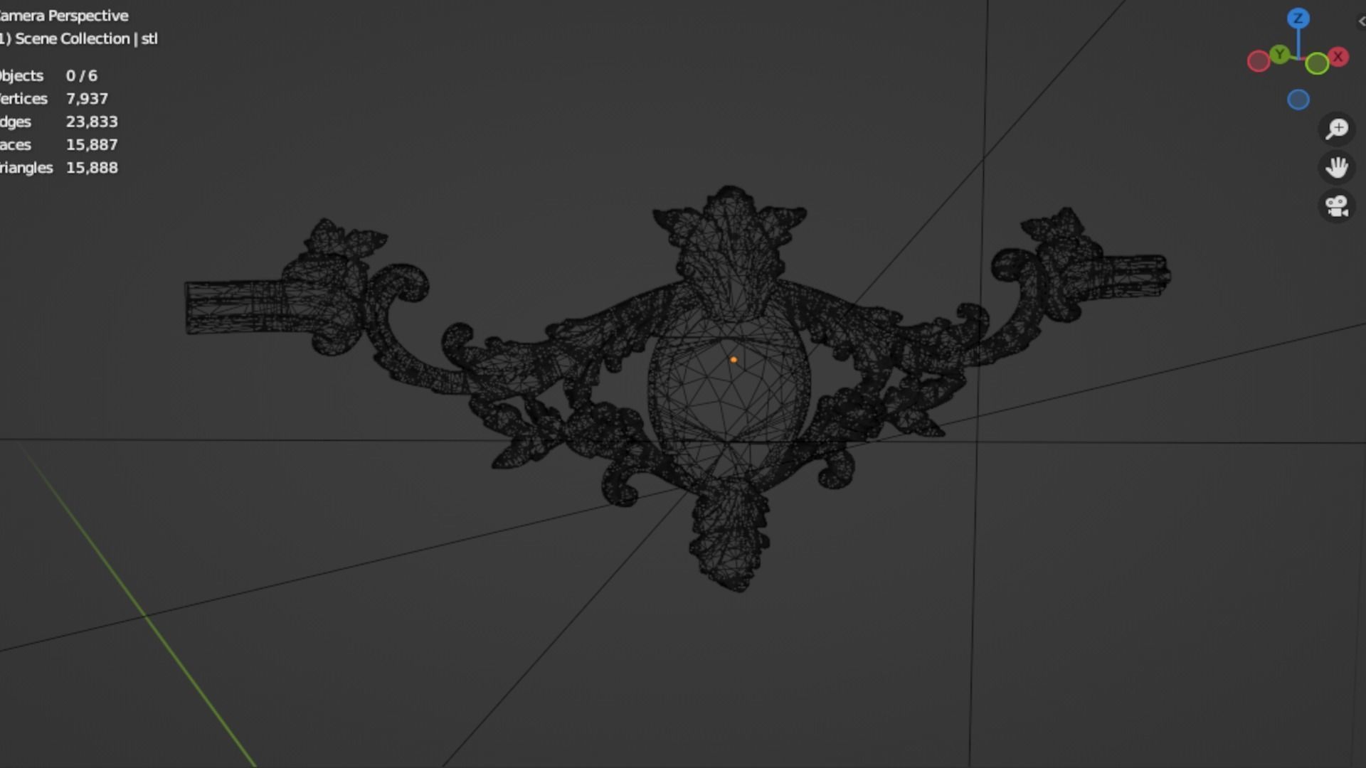 Classic decor ornament 144 3D model_7