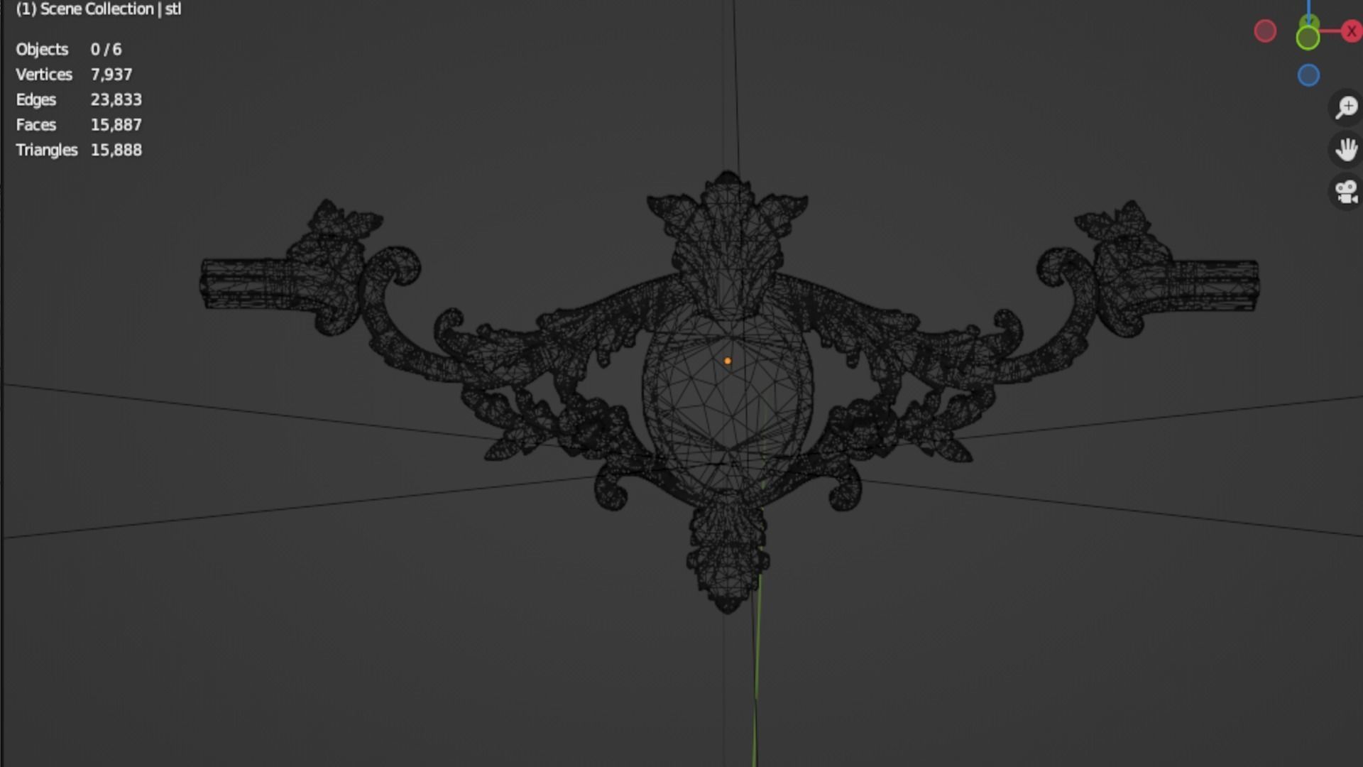 Classic decor ornament 144 3D model_6