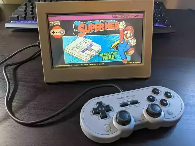 Lebula 7 inch Touchscreen Raspberry Pie RetroPie Case Mount 3D print model