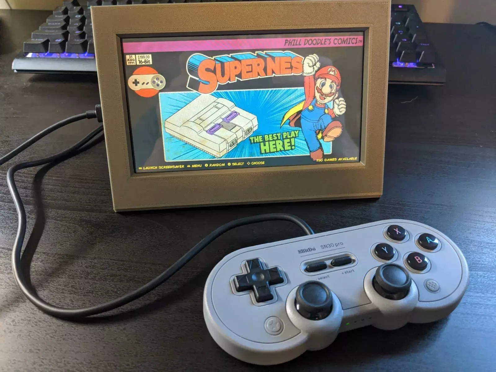 Lebula 7 inch Touchscreen Raspberry Pie RetroPie Case Mount 3D print model_0