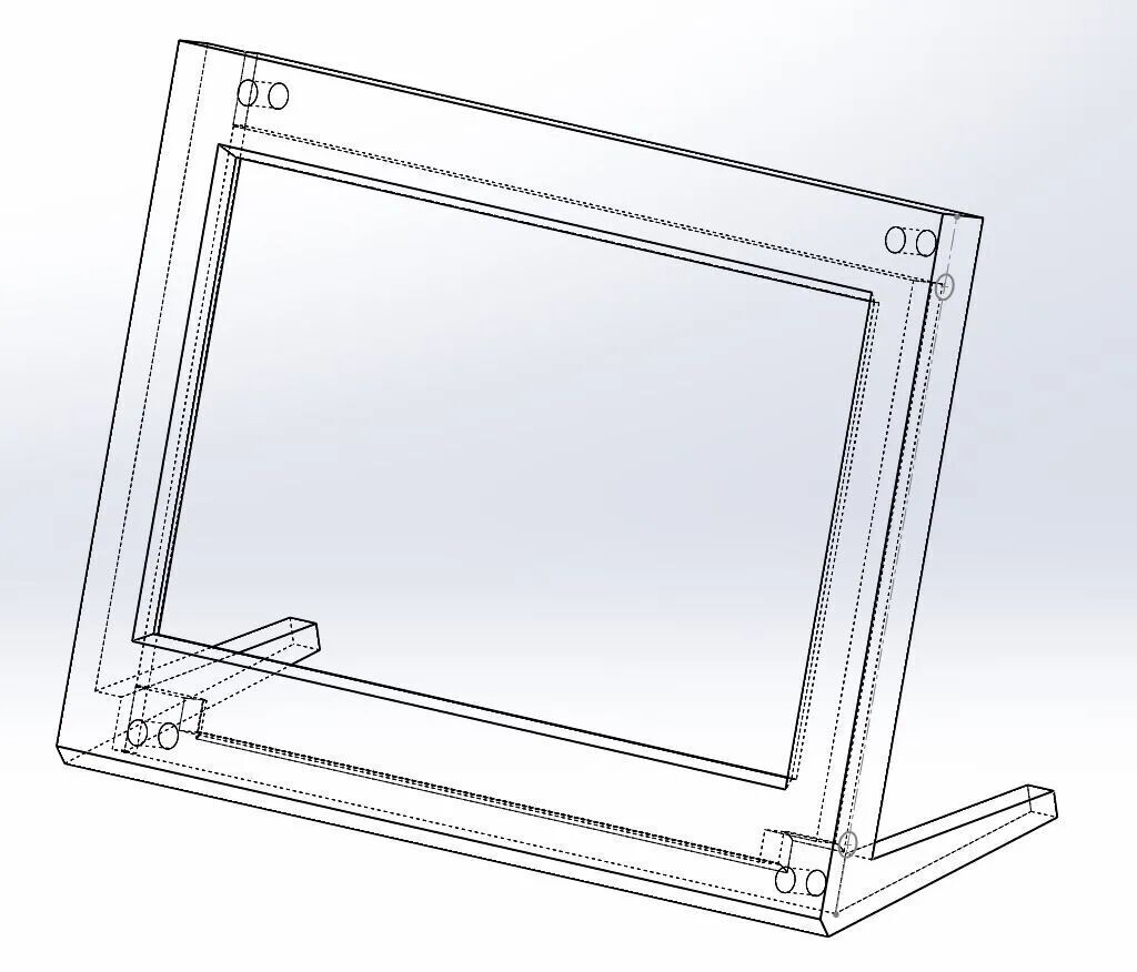 Lebula 7 inch Touchscreen Raspberry Pie RetroPie Case Mount 3D print model_4