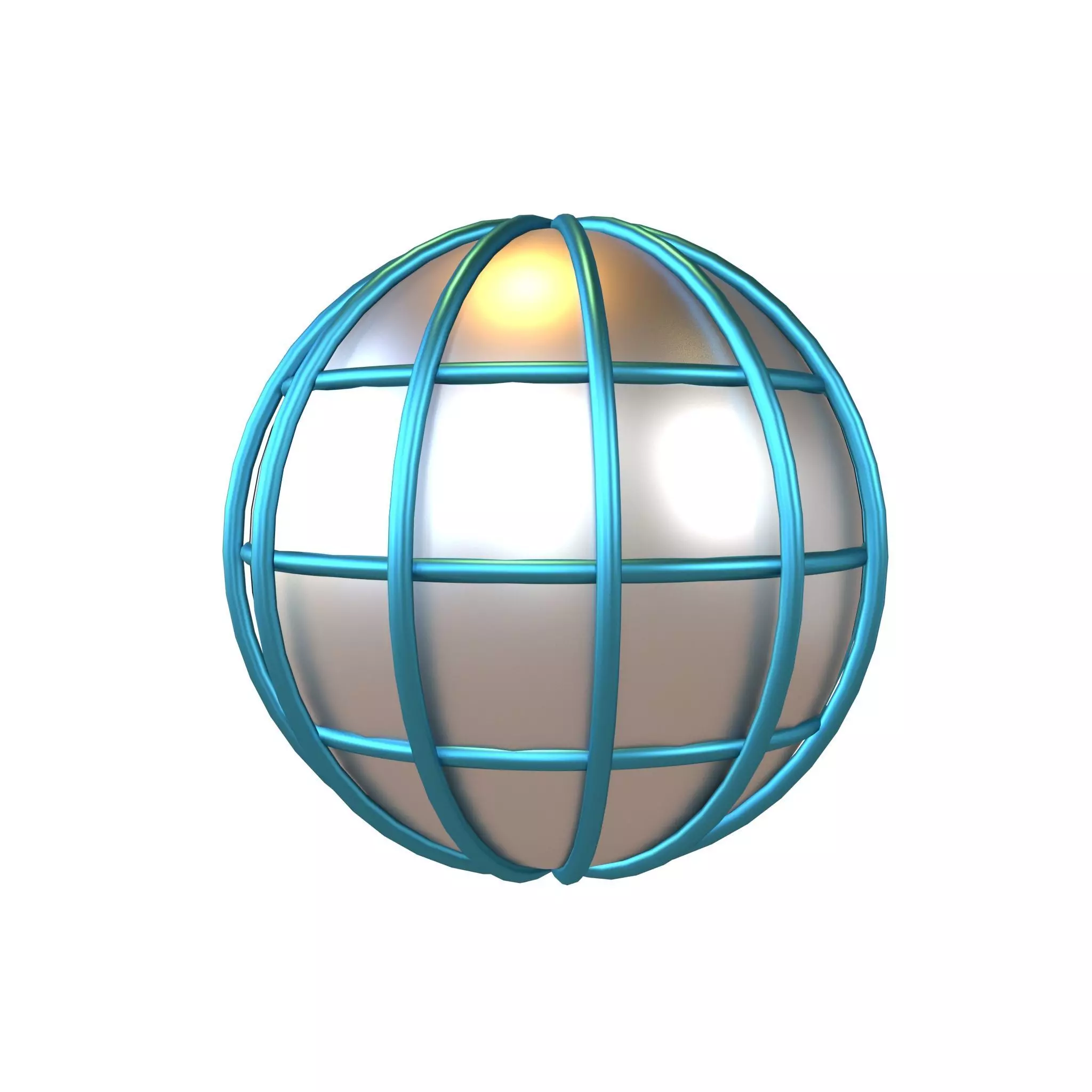 Globe with Meridians v1 002 Low-poly 3D model_0