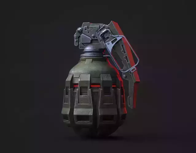 Sci-Fi grenade Transformers Decepticon Low-poly 3D model