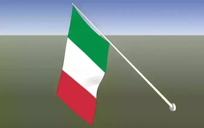 Italy flag - wall mount 3D model