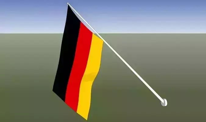 Germany flag - wall mount 3D model